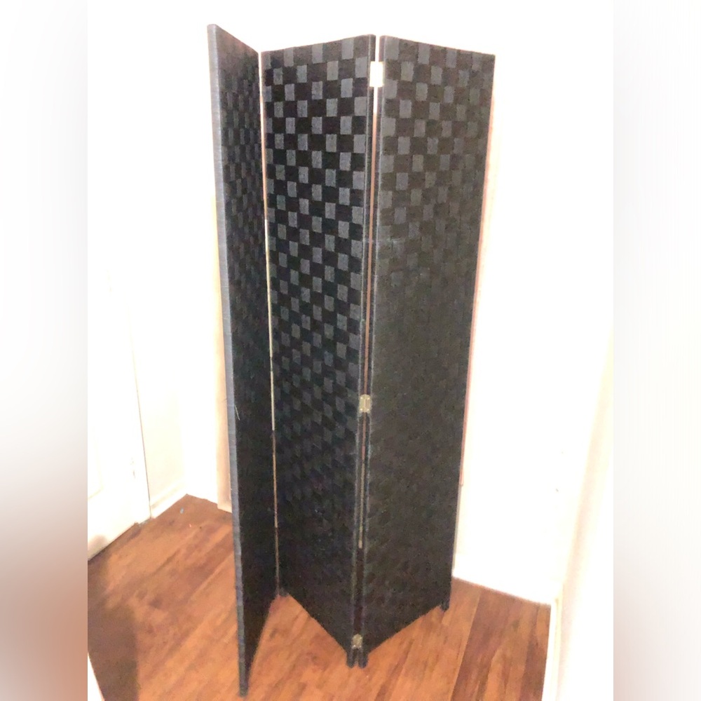 Black Checkered Room Divider